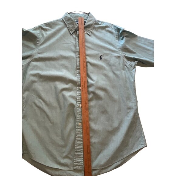 Ralph Lauren Light Green Long Sleeve Button Up Shirt Size 16 32/33 Custom Fit - Picture 6 of 7